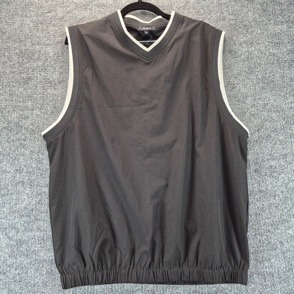 Malbon Vest V-Neck Windbreaker Medium Black Men